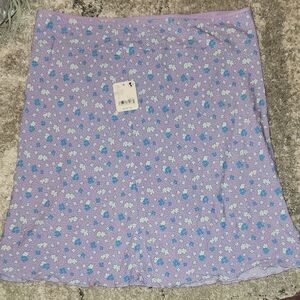 Free People Floral Purple Skirt, Size 10